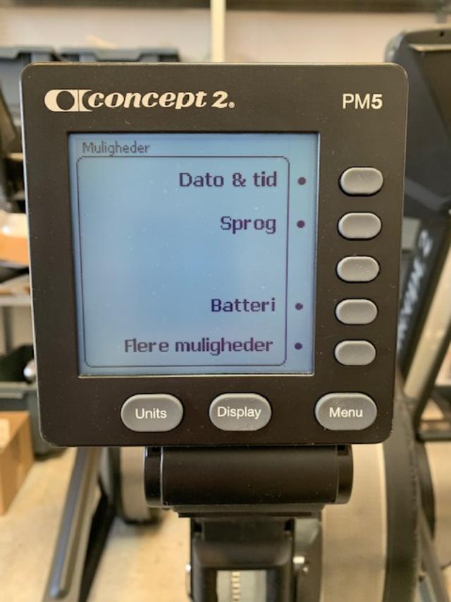 Indstilling af PM5 monitor til model type